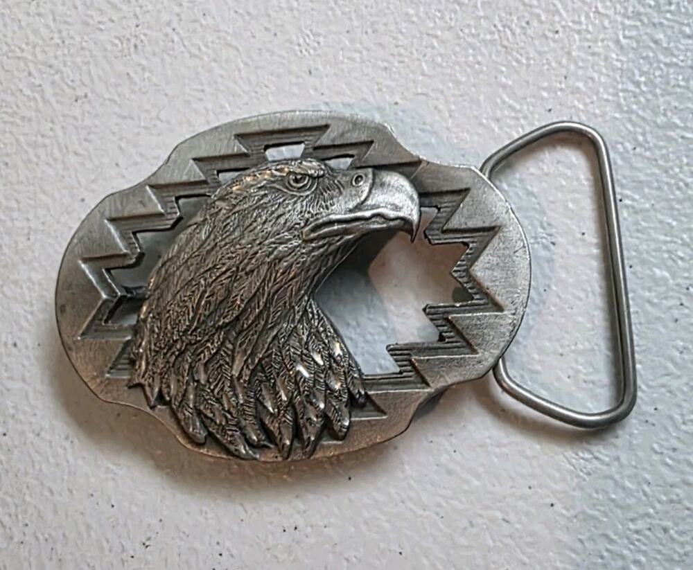 Patriotic American Bald Eagle Vintage 1996 Siskiyou A.G. 44 Belt Buckle